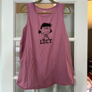 Torrid Pink Lucy Peanuts Sleeveless Tank Top 2